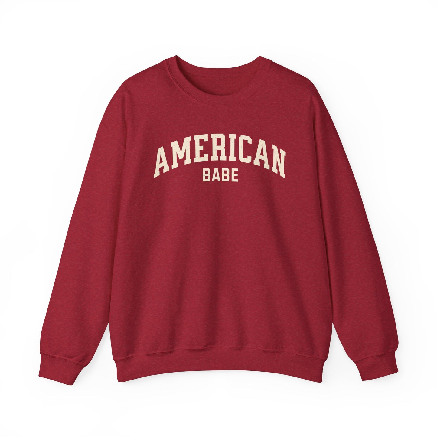 American Babe Gildan 18000 Sweatshirt, Red White and Blue, America Crew,  Americana Crew Sweatshirt,  Collegiate Style Sweatshirt