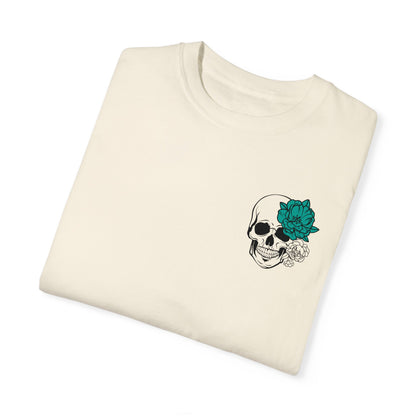 Mentally Ill but Totally Chill Floral Skull Comfort Colors Shirt, Limited Edition Funny Mental Health Halloween Fall Design, Positivity Gift