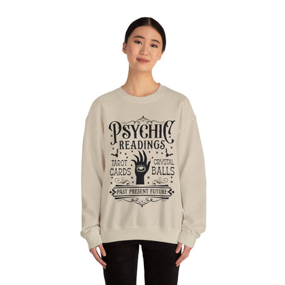 Vintage Psychic Readings Halloween Sweatshirt, Halloween Tarot Card Reader Sweatshirt, Limited Edition Halloween Crystal Ball Unisex Gift