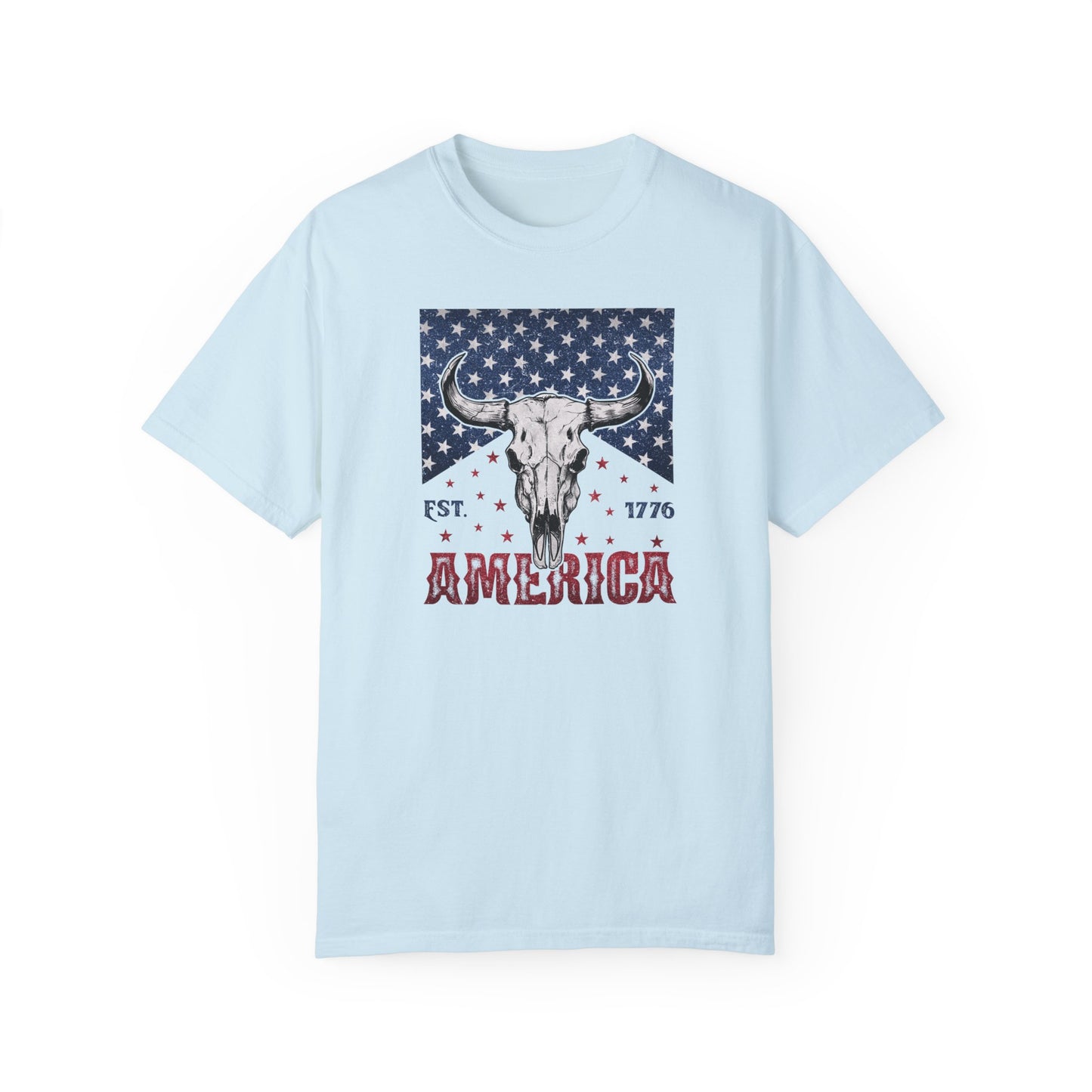 American Western Comfort Colors T-shirt, Red White and Blue, America Tee, Comfort Colors®, 4th of July, Patriotic T-Shirt,