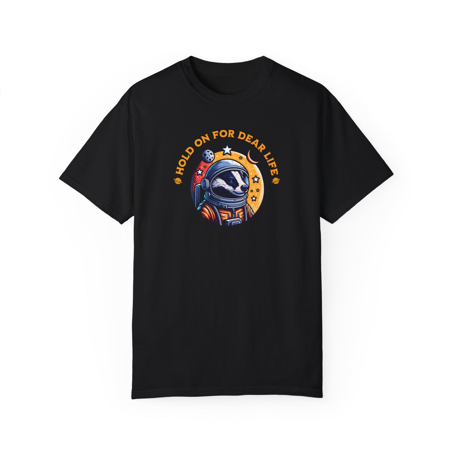 Space Badger Crypto Comfort Colors Shirts, funny btc t-shirt, hodl cryptocurrency tshirt, crypto shirt, gift for bitcoin trader, btc gift