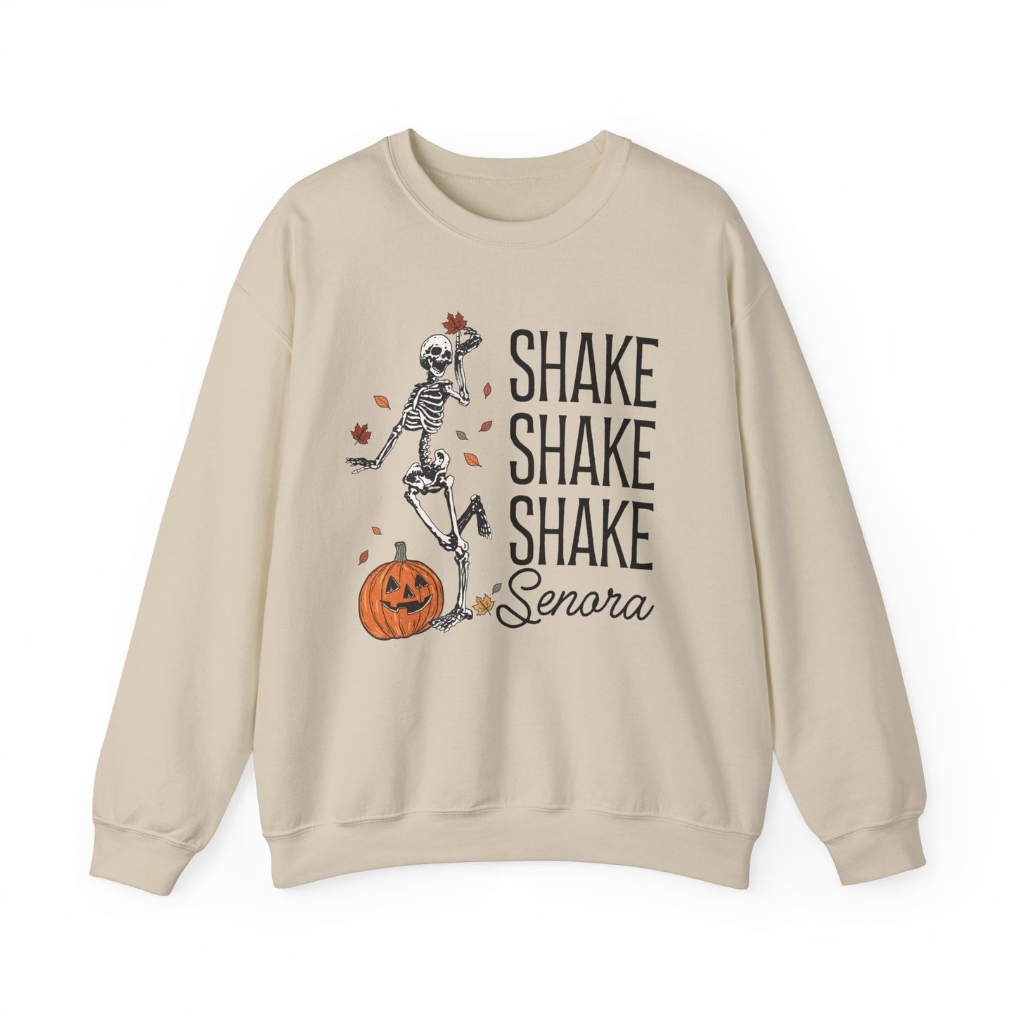 Shake Shake Shake Senora Sweatshirt, Skeleton Halloween Soft Sweatshirt, Retro Beetlejuice Betelgeuse Sweatshirt, Vintage Halloween Gift