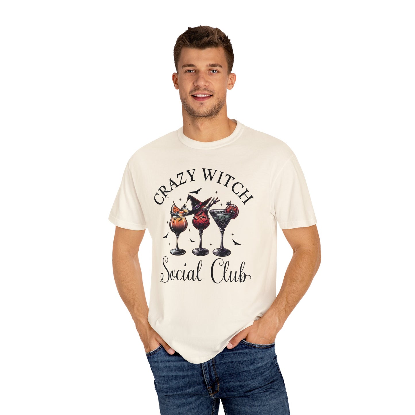 Limited Edition Crazy Witch Social Club Gildan Sweatshirt, Cute Halloween Cocktails Sweatshirt for Girls Night Out or Girls Trip, Great Gift