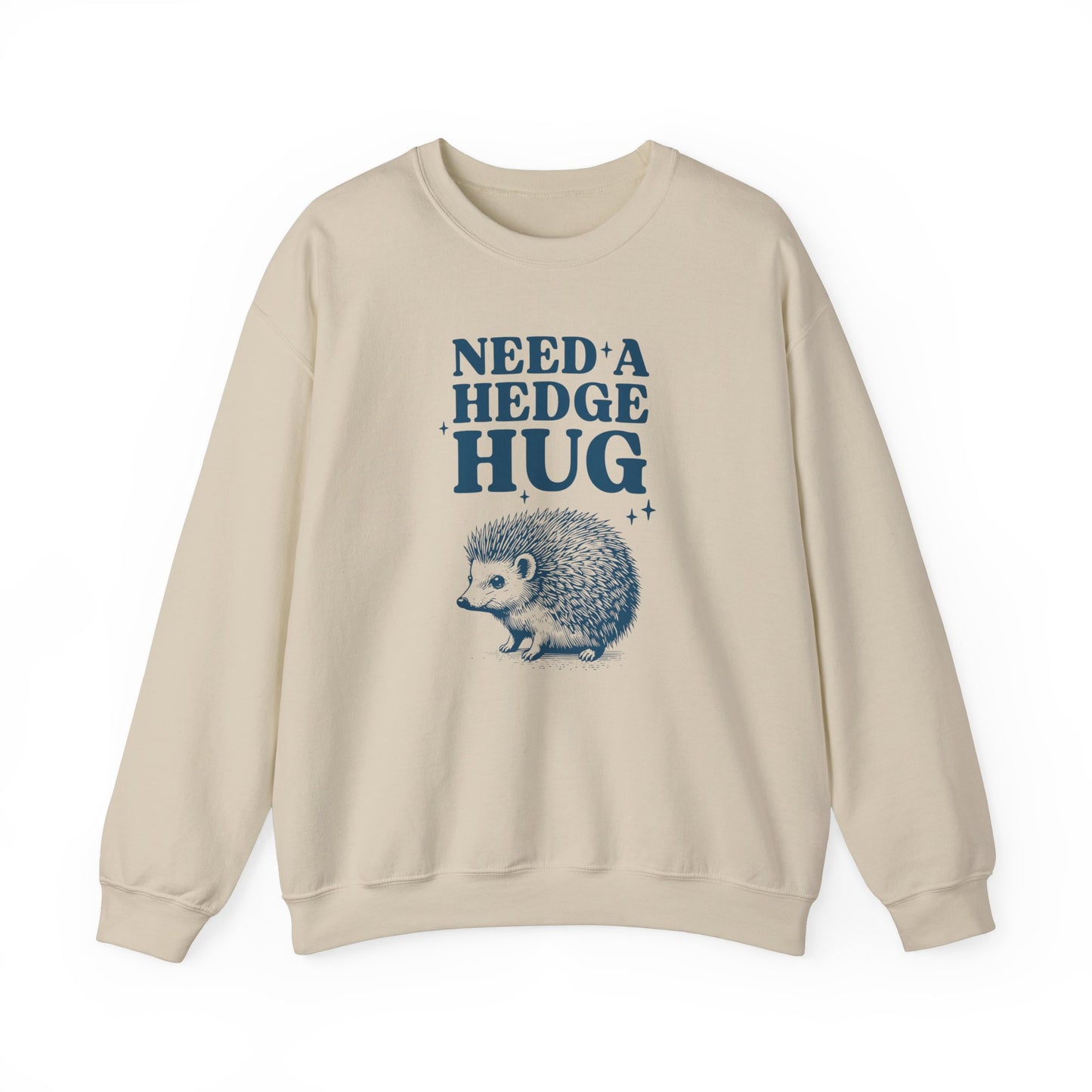 Handcrafted Hedgehog Sweatshirt, Funny Hedge Hug Sweatshirt, Made to Order Unhinged Hedgehog Sweatshirt, Christmas Gift or Birthday Gift