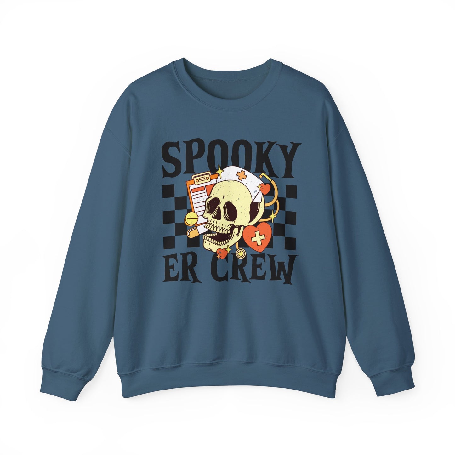 Halloween ER Nurse Spooky Crew Sweatshirt, Limited Edition Halloween Nurse Sweatshirt, Halloween Gift for Nurse, Nurse Gift, Halloween Party