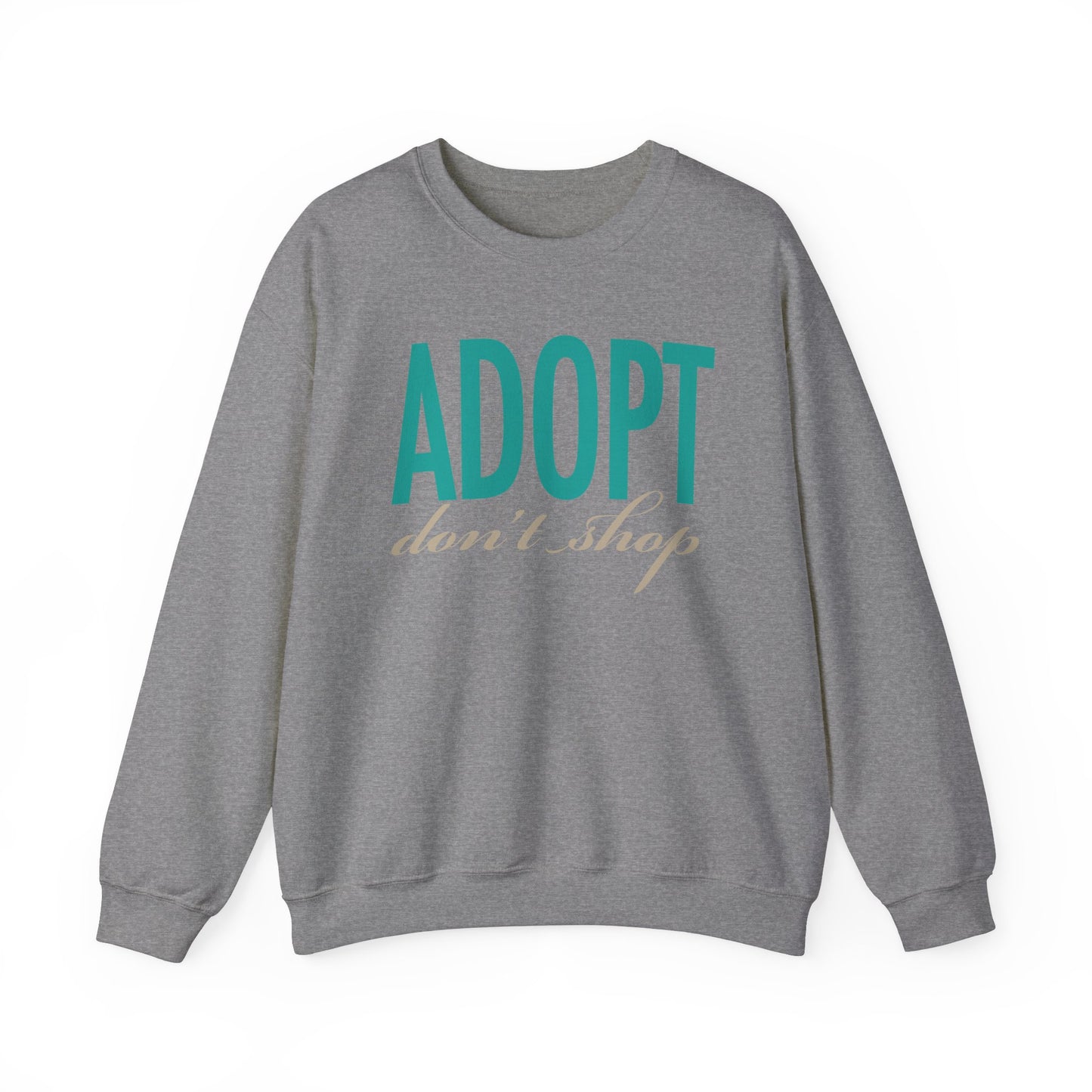 Adopt Don't Shop Crew Sweatshirt Gildan 18000, Save Animals, Animal Rights, Animal Rescue Shirt, Animal Lover Gift, Adoption Pet Sweatshirt