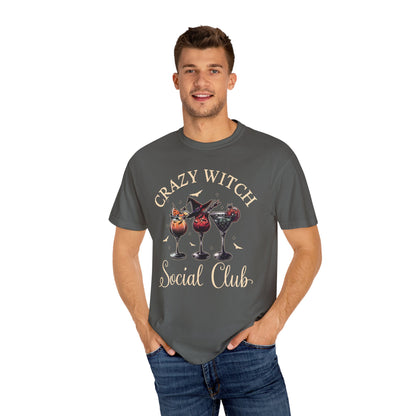 Limited Edition Crazy Witch Social Club Gildan Sweatshirt, Cute Halloween Cocktails Sweatshirt for Girls Night Out or Girls Trip, Great Gift