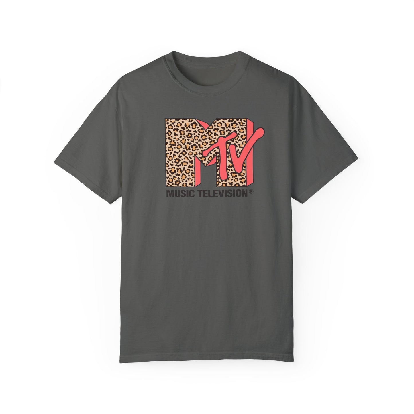 Comfort Colors Music Television MTV Logo Shirt, Cheetah Print Design Shirt, MTV Retro Unisex T-shirt Family Birthday Gift, Retro, Christmas