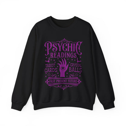 Vintage Psychic Readings Halloween Sweatshirt, Halloween Tarot Card Reader Sweatshirt, Limited Edition Halloween Crystal Ball Unisex Gift