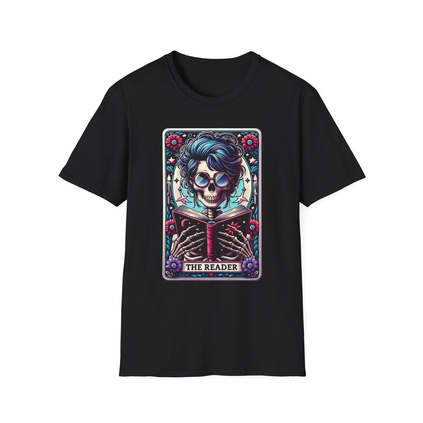 Tarot Tales & Day of the Dead: Mystical Book Lover's Soft Tee