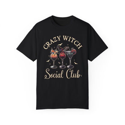 Limited Edition Crazy Witch Social Club Gildan Sweatshirt, Cute Halloween Cocktails Sweatshirt for Girls Night Out or Girls Trip, Great Gift