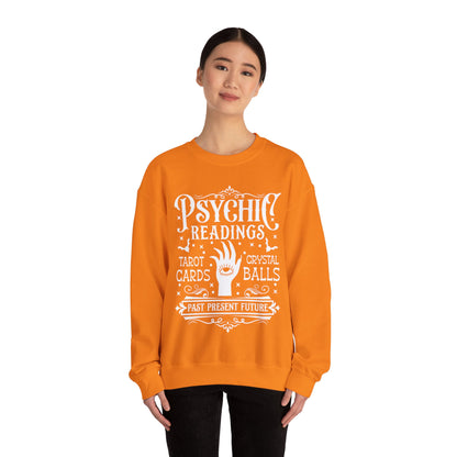 Vintage Psychic Readings Halloween Sweatshirt, Halloween Tarot Card Reader Sweatshirt, Limited Edition Halloween Crystal Ball Unisex Gift