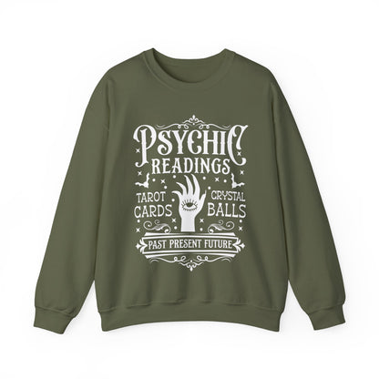 Vintage Psychic Readings Halloween Sweatshirt, Halloween Tarot Card Reader Sweatshirt, Limited Edition Halloween Crystal Ball Unisex Gift