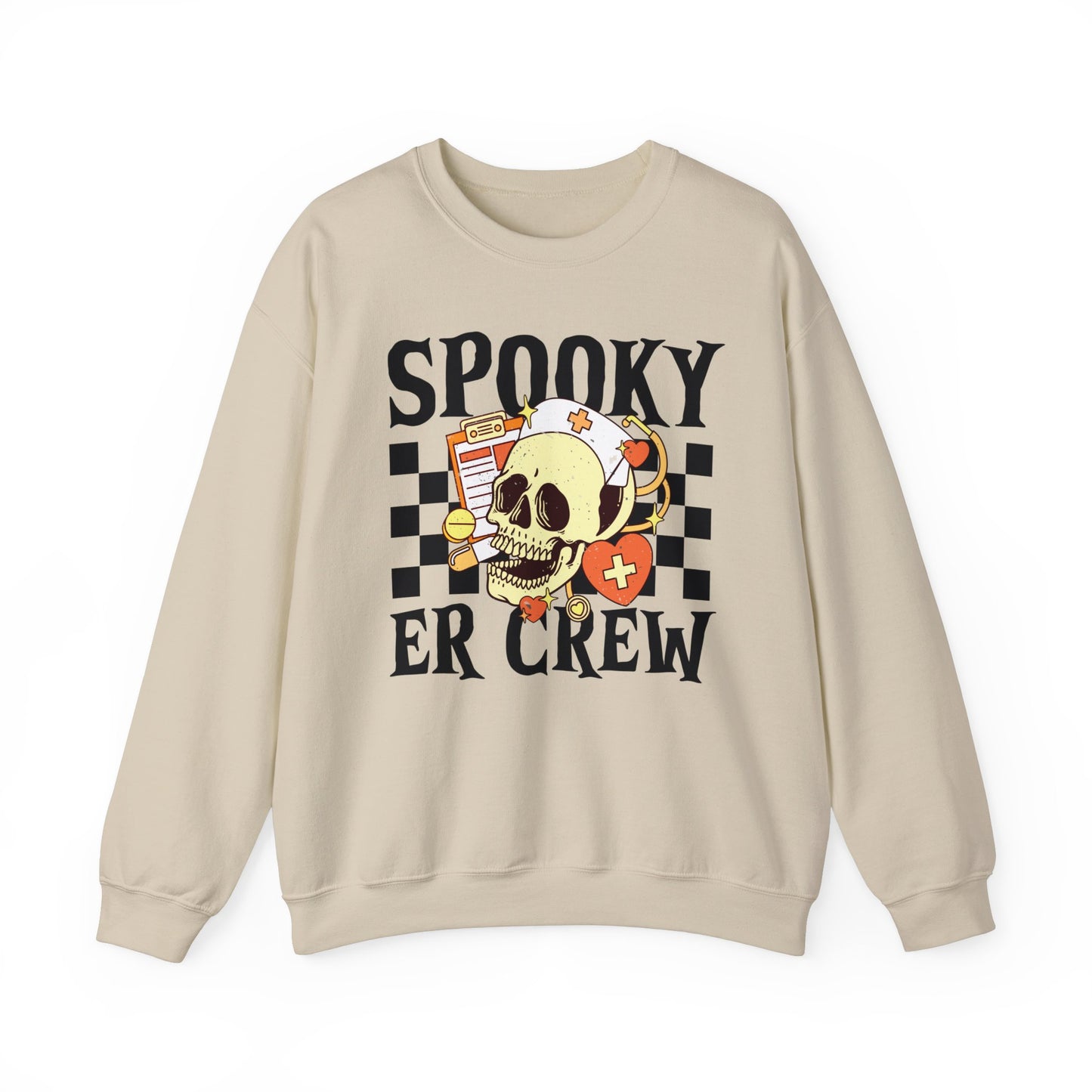 Halloween ER Nurse Spooky Crew Sweatshirt, Limited Edition Halloween Nurse Sweatshirt, Halloween Gift for Nurse, Nurse Gift, Halloween Party