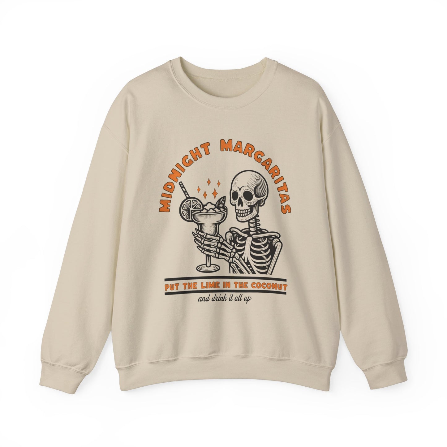 Midnight Margaritas Halloween Skeleton Sweatshirt, Practical Magic Gildan 18000 Sweatshirt, Limited Edition Halloween Design, Halloween Gift