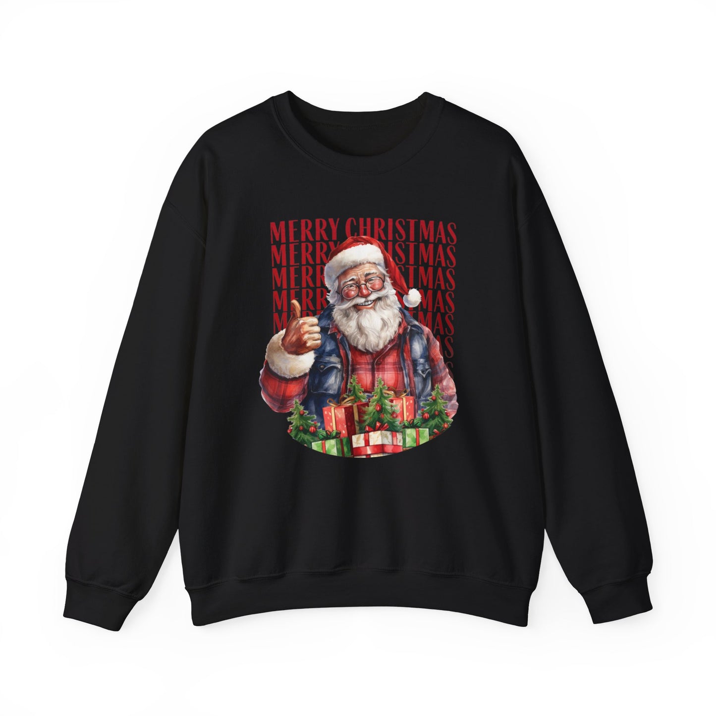 Merry Christmas Lumberjack Country Santa Sweatshirt, Limited Edition Christmas Design, Farmhouse Santa Claus Sweatshirt for Parties & Events