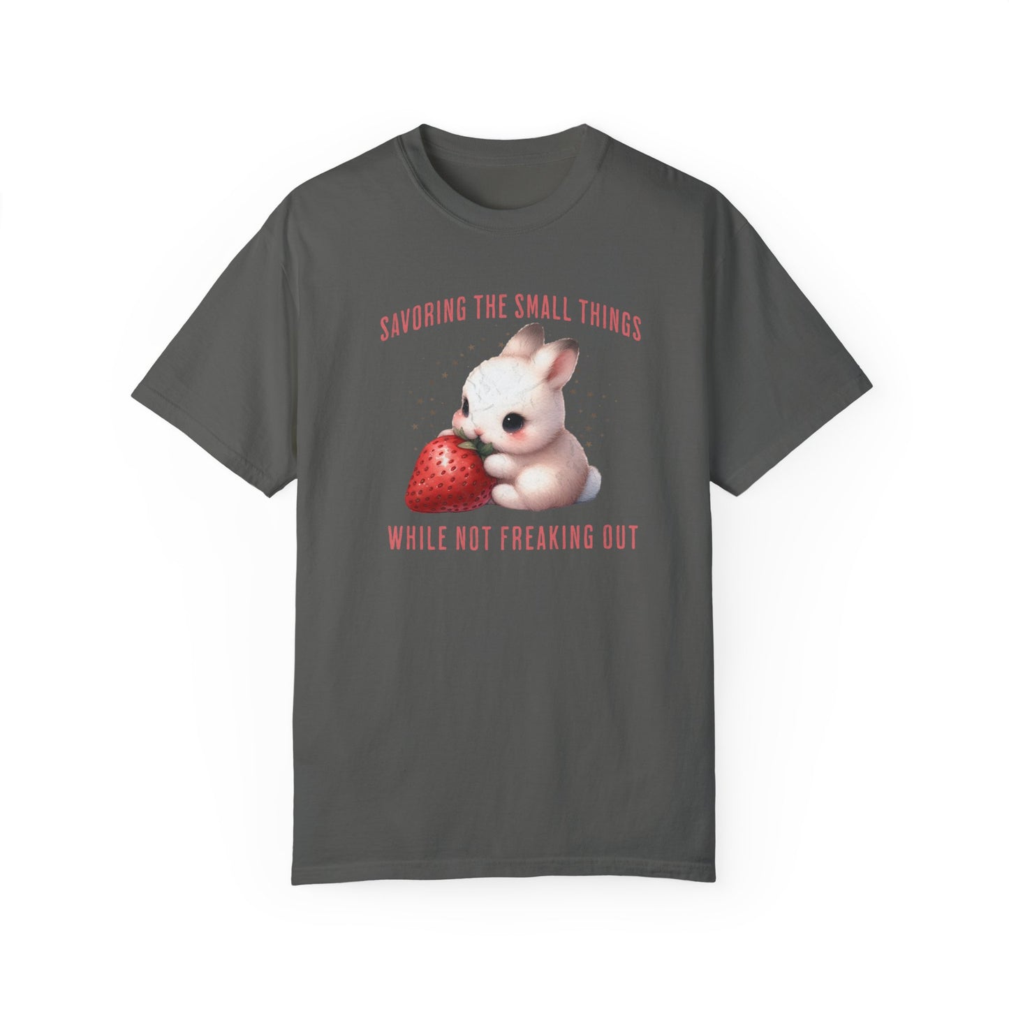 Savoring the Small Things While Not Freaking Out Funny Mental Health Meme Shirt Anxiety Tee Coquette Fairycore Weirdcore Shirts Coquette