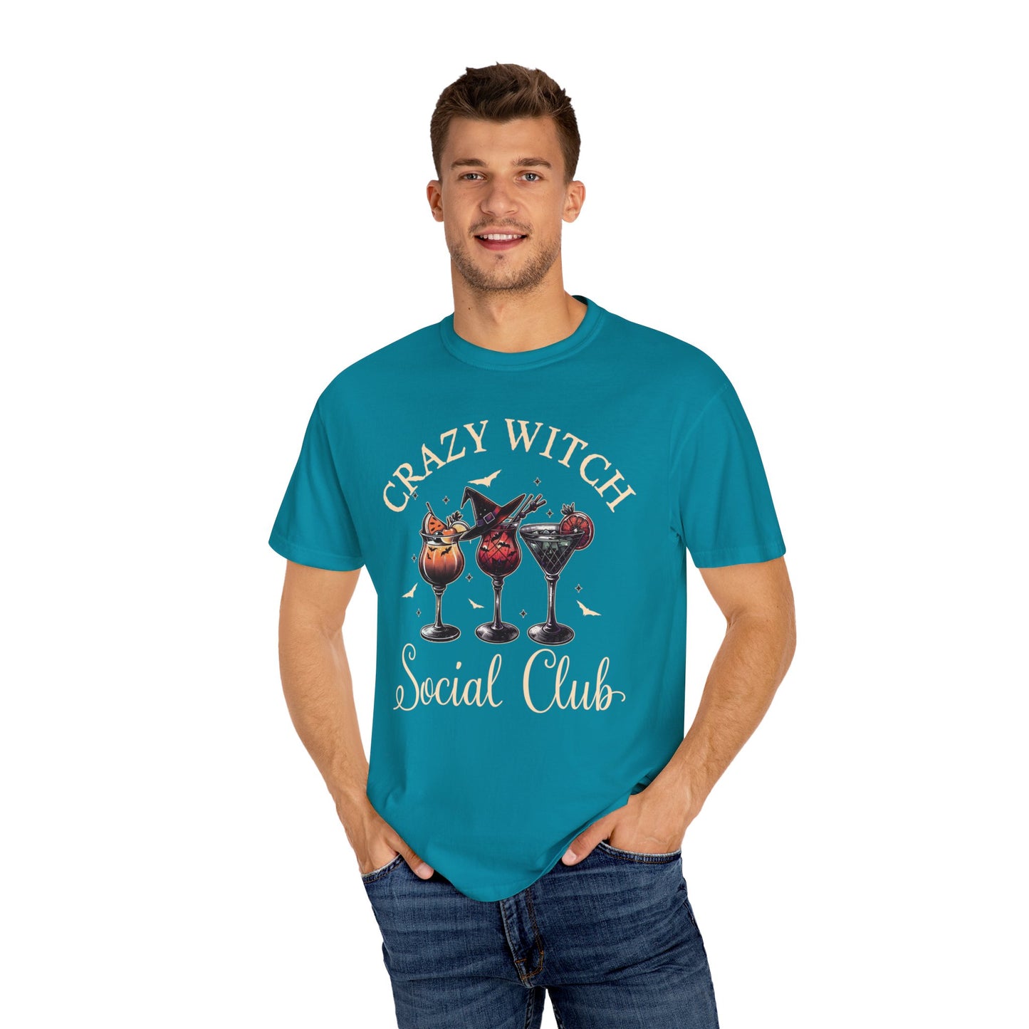 Limited Edition Crazy Witch Social Club Gildan Sweatshirt, Cute Halloween Cocktails Sweatshirt for Girls Night Out or Girls Trip, Great Gift