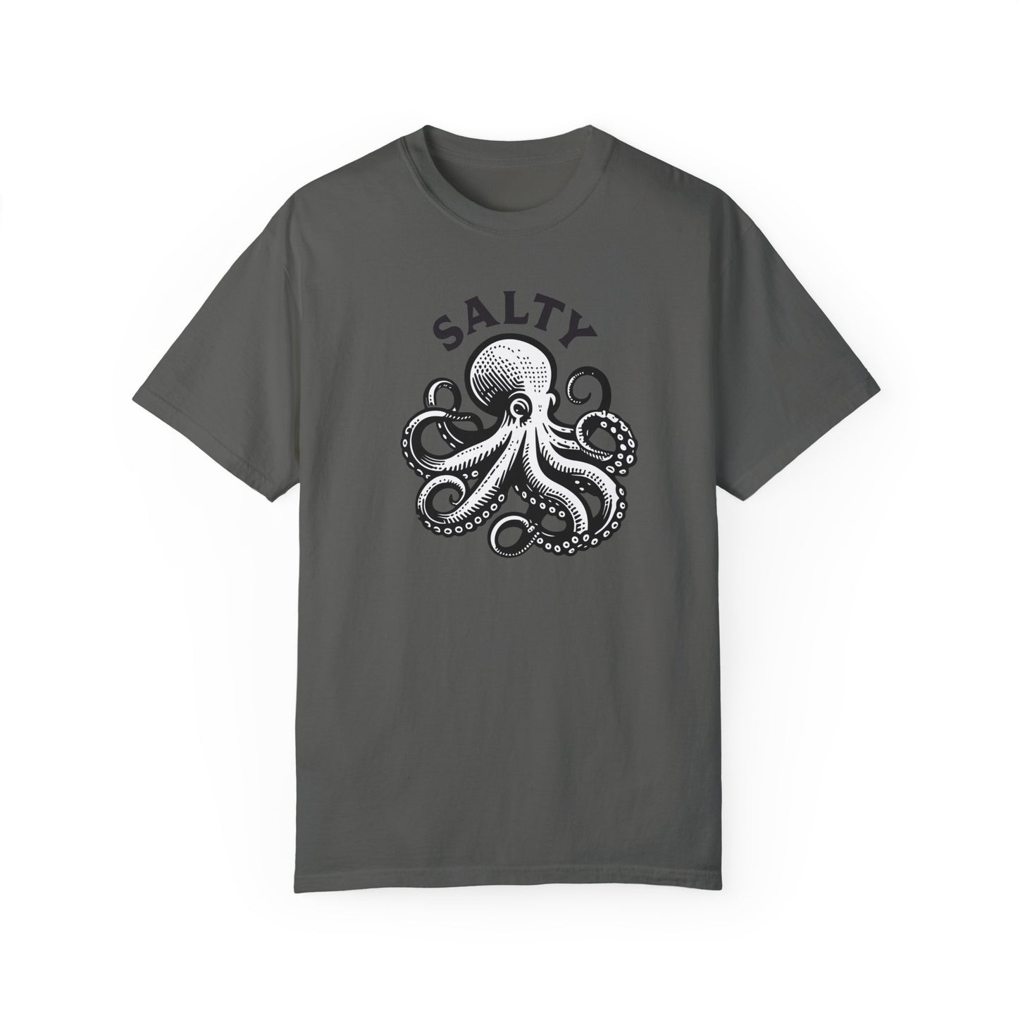 Handcrafted Unique Comfort Salty Octopus Shirt, Oversized Shirt Unique Octopus Gift,  Limited Edition Ocean Gift, Salt Fishing Shirt