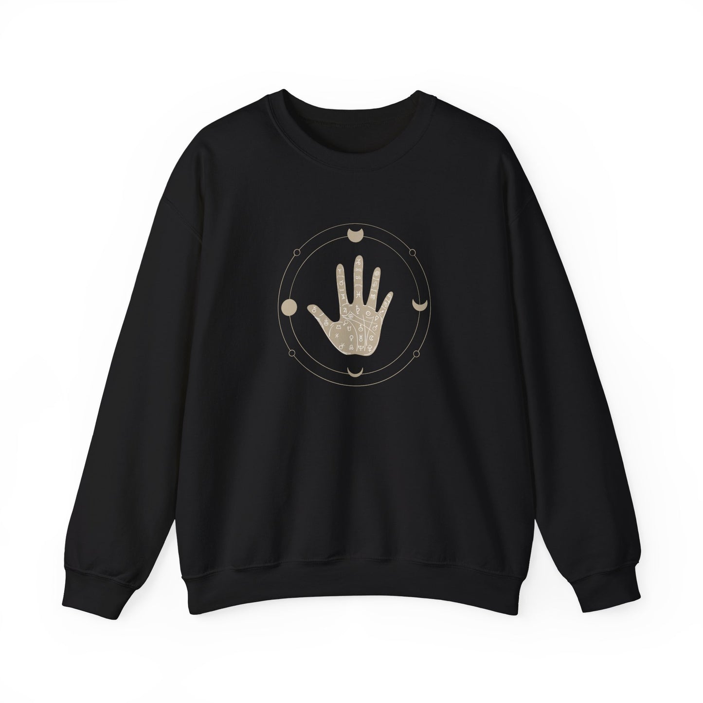 Boho Palmstry Mystic Limited Edition Sweatshirt, Unique Handcrafted Tarot Palm Design, Halloween Boho Sweatshirt, Made to Order Gift