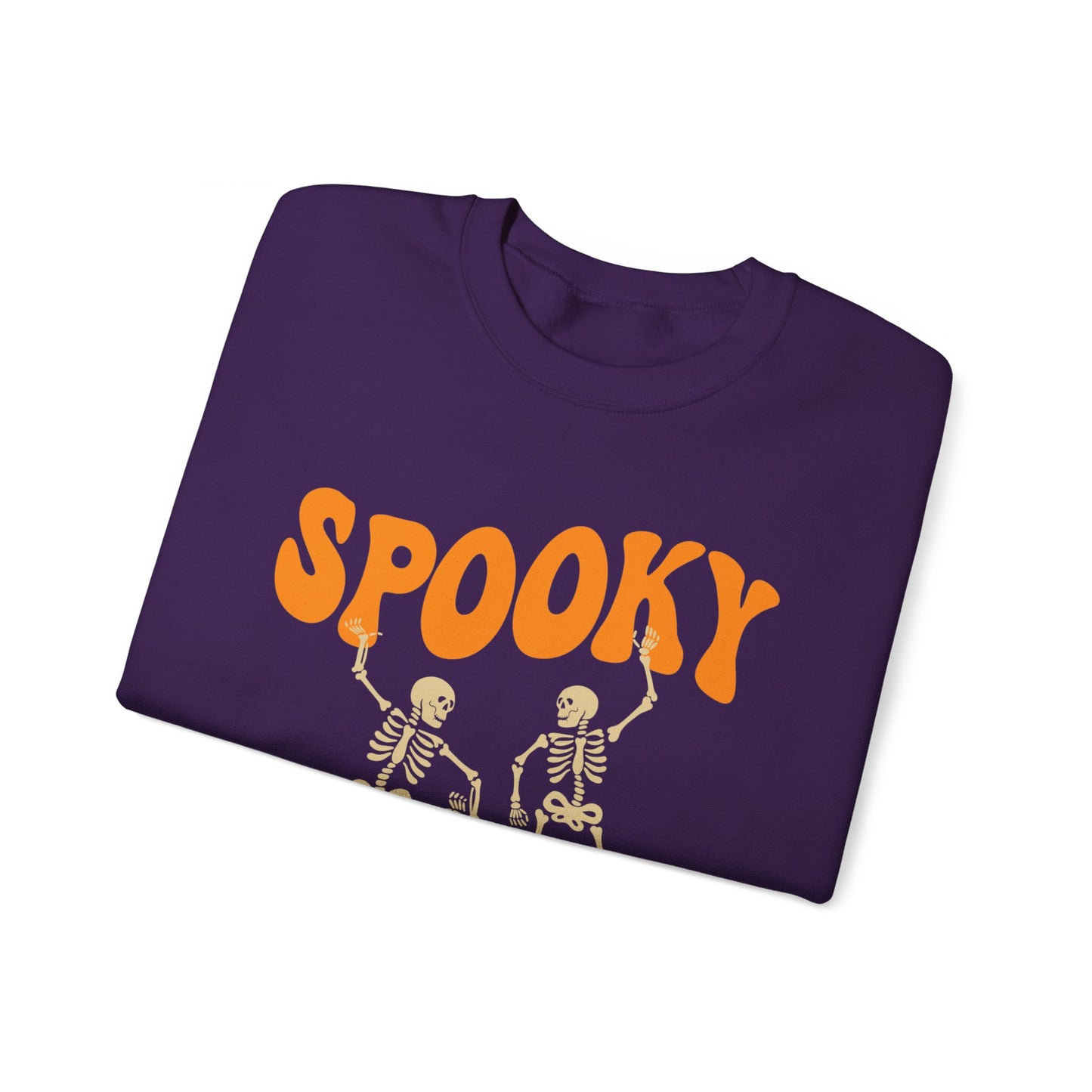 Spooky Season Skeleton Soft Gildan Halloween Sweatshirt, Unique Fun Design for Cooler Halloween Nights, Birthday Christmas Halloween Gift