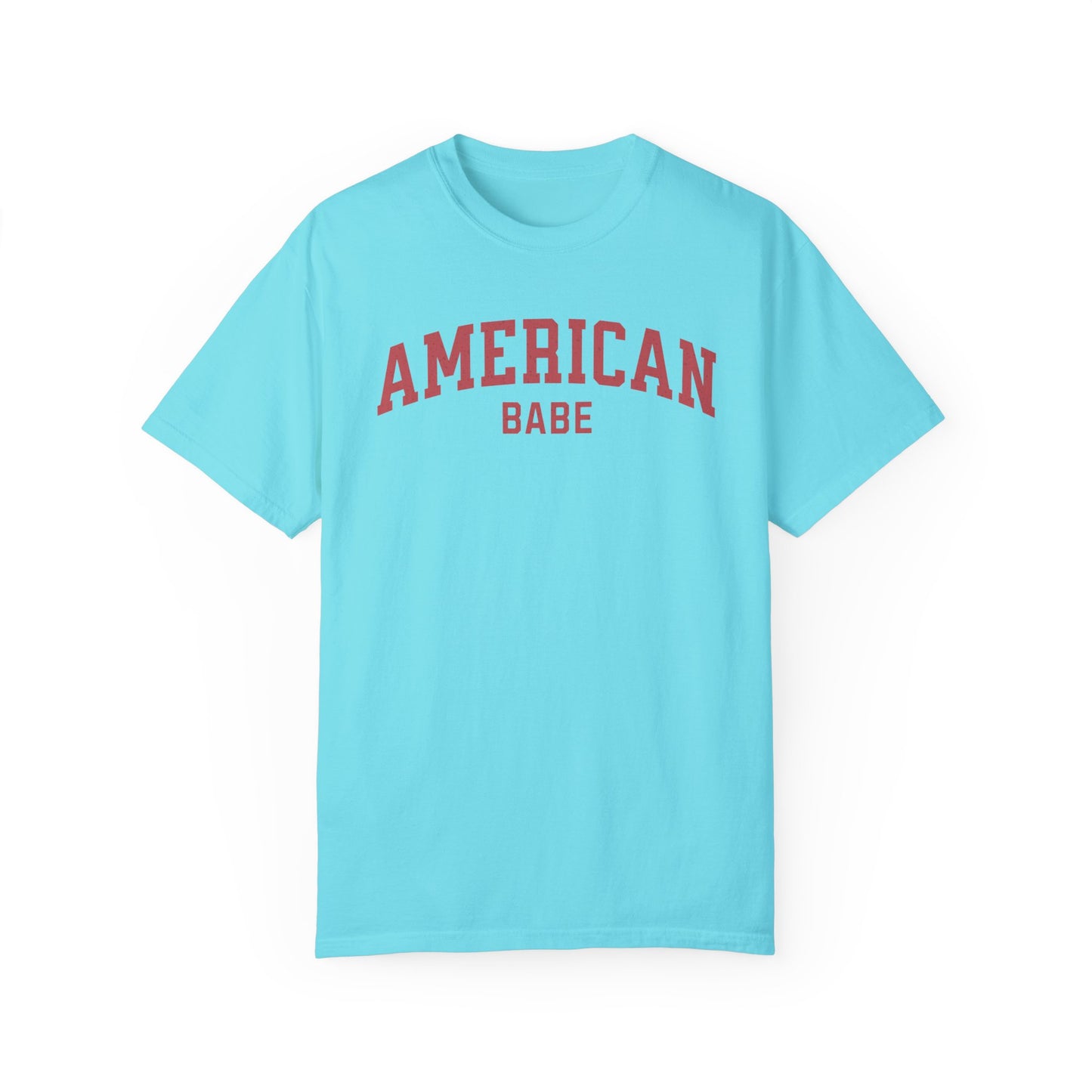 American Babe Summer Comfort Colors® t-shirt, Red White and Blue, America Tee,  American Patriotic Shirt, Collegiate Style Shirt