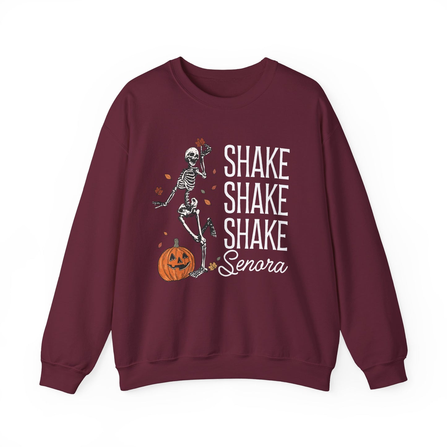 Shake Shake Shake Senora Sweatshirt, Skeleton Halloween Soft Sweatshirt, Retro Beetlejuice Betelgeuse Sweatshirt, Vintage Halloween Gift