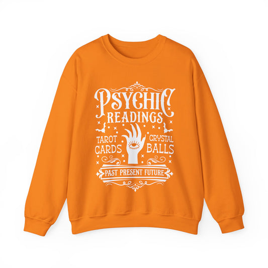 Vintage Psychic Readings Halloween Sweatshirt, Halloween Tarot Card Reader Sweatshirt, Limited Edition Halloween Crystal Ball Unisex Gift