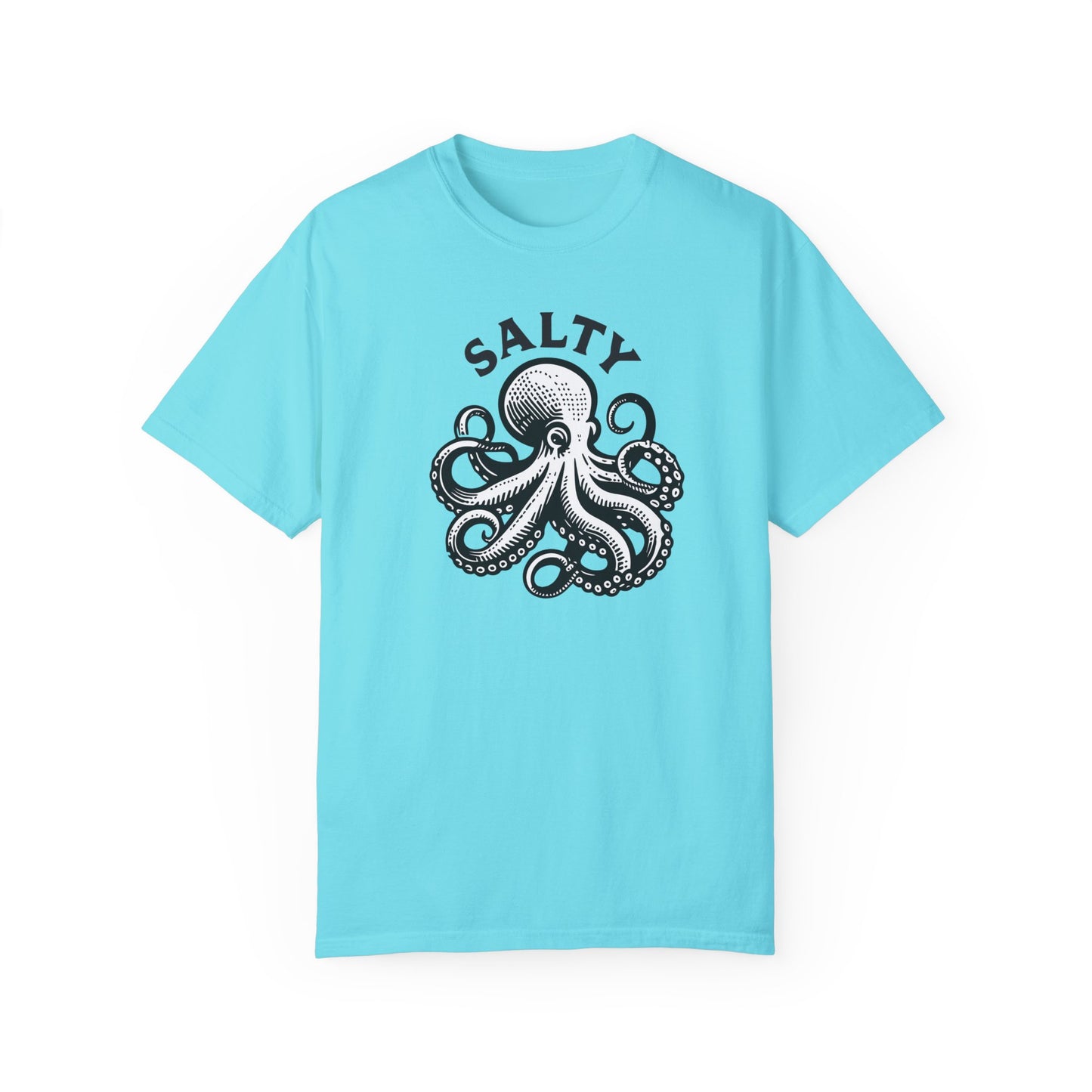 Handcrafted Unique Comfort Salty Octopus Shirt, Oversized Shirt Unique Octopus Gift,  Limited Edition Ocean Gift, Salt Fishing Shirt