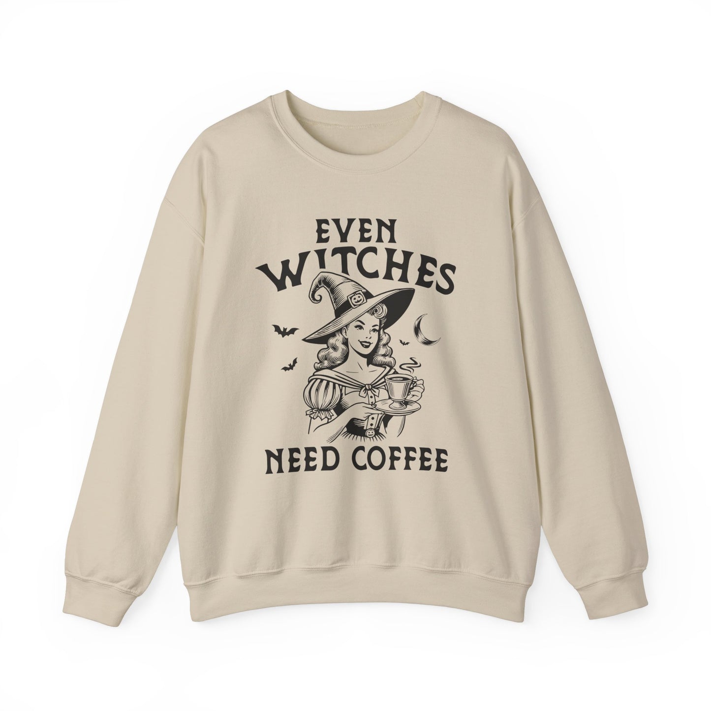 Limited Edition Witches Need Coffee Halloween Sweatshirt, Fall Vibes Sweatshirt for Halloween, Unisex Halloween Sweatshirt, Halloween Gift