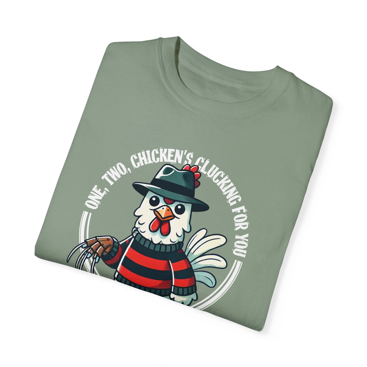 Halloween Chicken Nightmare on Elm St Comfort Colors Shirt, Limited Edition Funny Halloween Freddy Kruger Shirt,  Halloween Chicken GIft