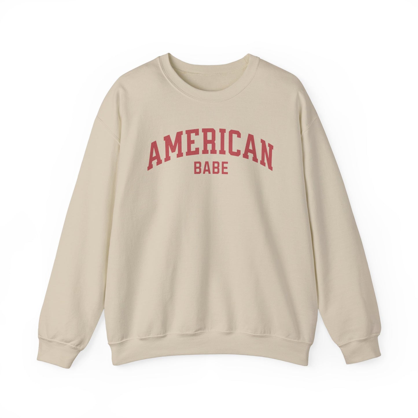 American Babe Gildan 18000 Sweatshirt, Red White and Blue, America Crew,  Americana Crew Sweatshirt,  Collegiate Style Sweatshirt