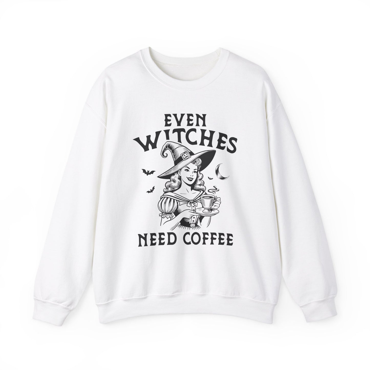 Limited Edition Witches Need Coffee Halloween Sweatshirt, Fall Vibes Sweatshirt for Halloween, Unisex Halloween Sweatshirt, Halloween Gift