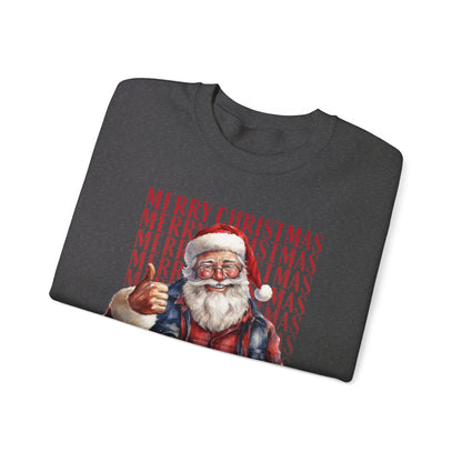 Merry Christmas Lumberjack Country Santa Sweatshirt, Limited Edition Christmas Design, Farmhouse Santa Claus Sweatshirt for Parties & Events