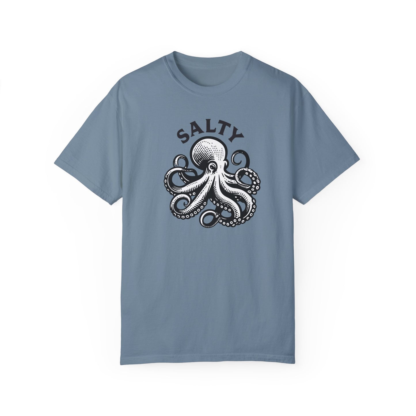 Handcrafted Unique Comfort Salty Octopus Shirt, Oversized Shirt Unique Octopus Gift,  Limited Edition Ocean Gift, Salt Fishing Shirt