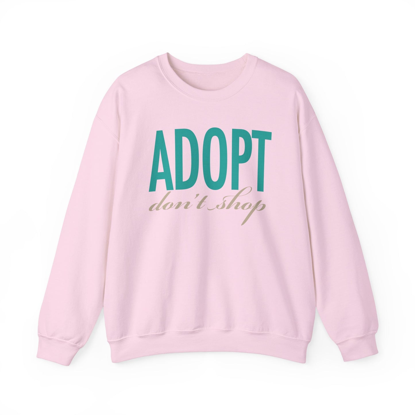 Adopt Don't Shop Crew Sweatshirt Gildan 18000, Save Animals, Animal Rights, Animal Rescue Shirt, Animal Lover Gift, Adoption Pet Sweatshirt