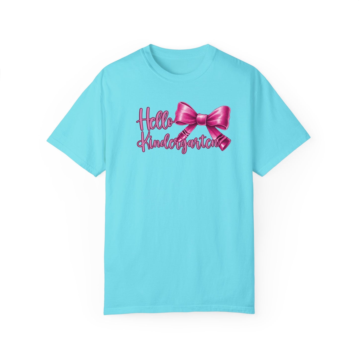 Hello Kindergarten Crayon Bow Back to School Shirt, Limited Edition Kindergarten Teacher Coquette Shirt, Teacher Gift Teacher Assistant Gift