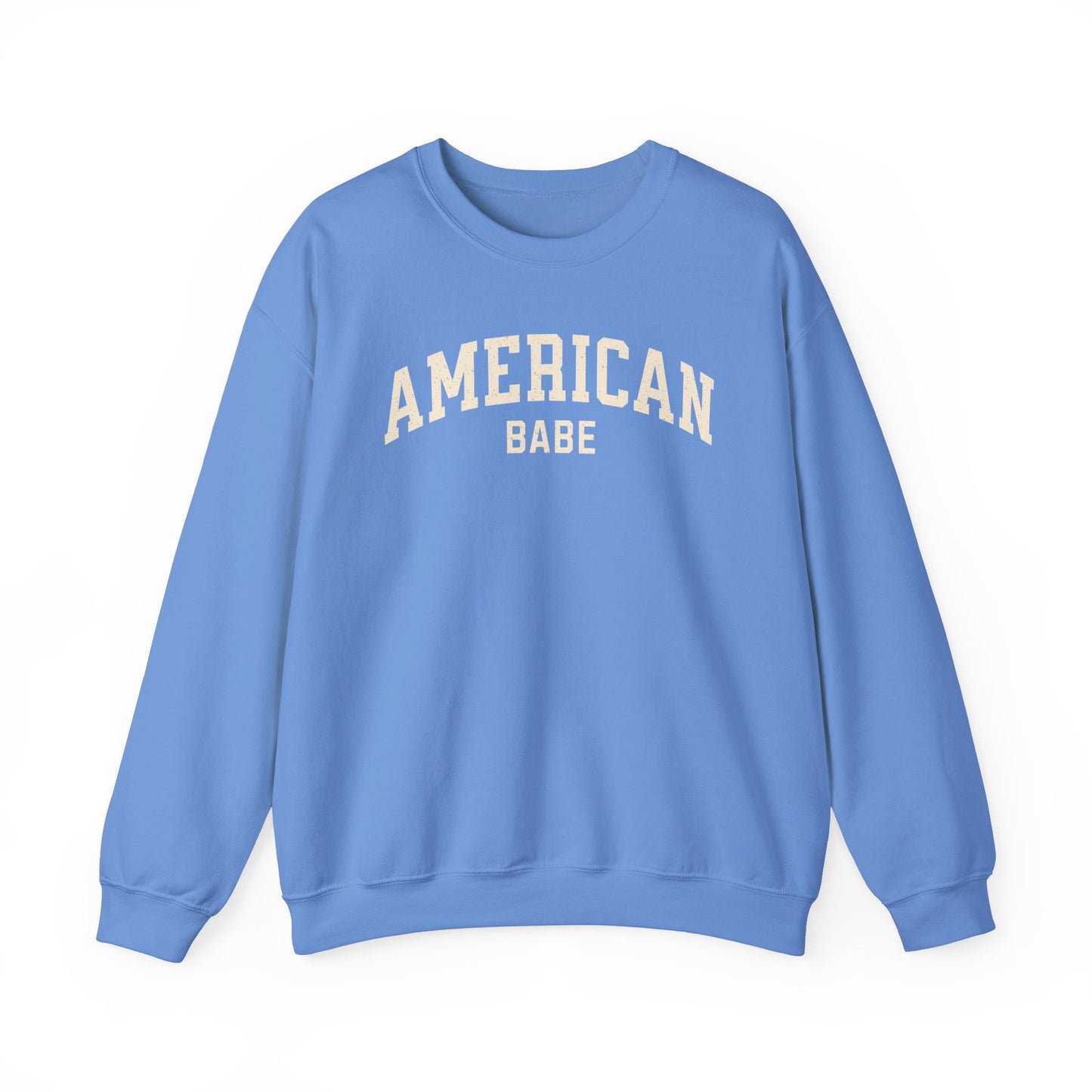 American Babe Gildan 18000 Sweatshirt, Red White and Blue, America Crew,  Americana Crew Sweatshirt,  Collegiate Style Sweatshirt