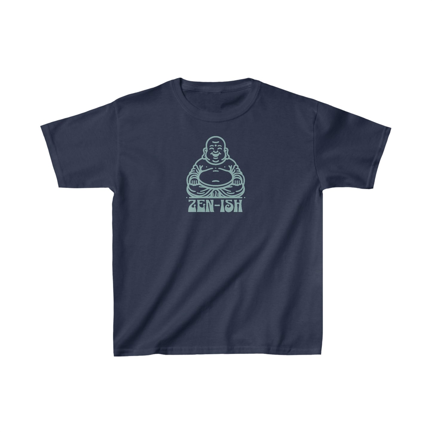 Y2K Vintage Zen-ish Baby Tee | Marine Blue - 1990s 2000s, Y2K Baby Shirt, Y2K Clothing, Vintage 1990 Style, Buddha