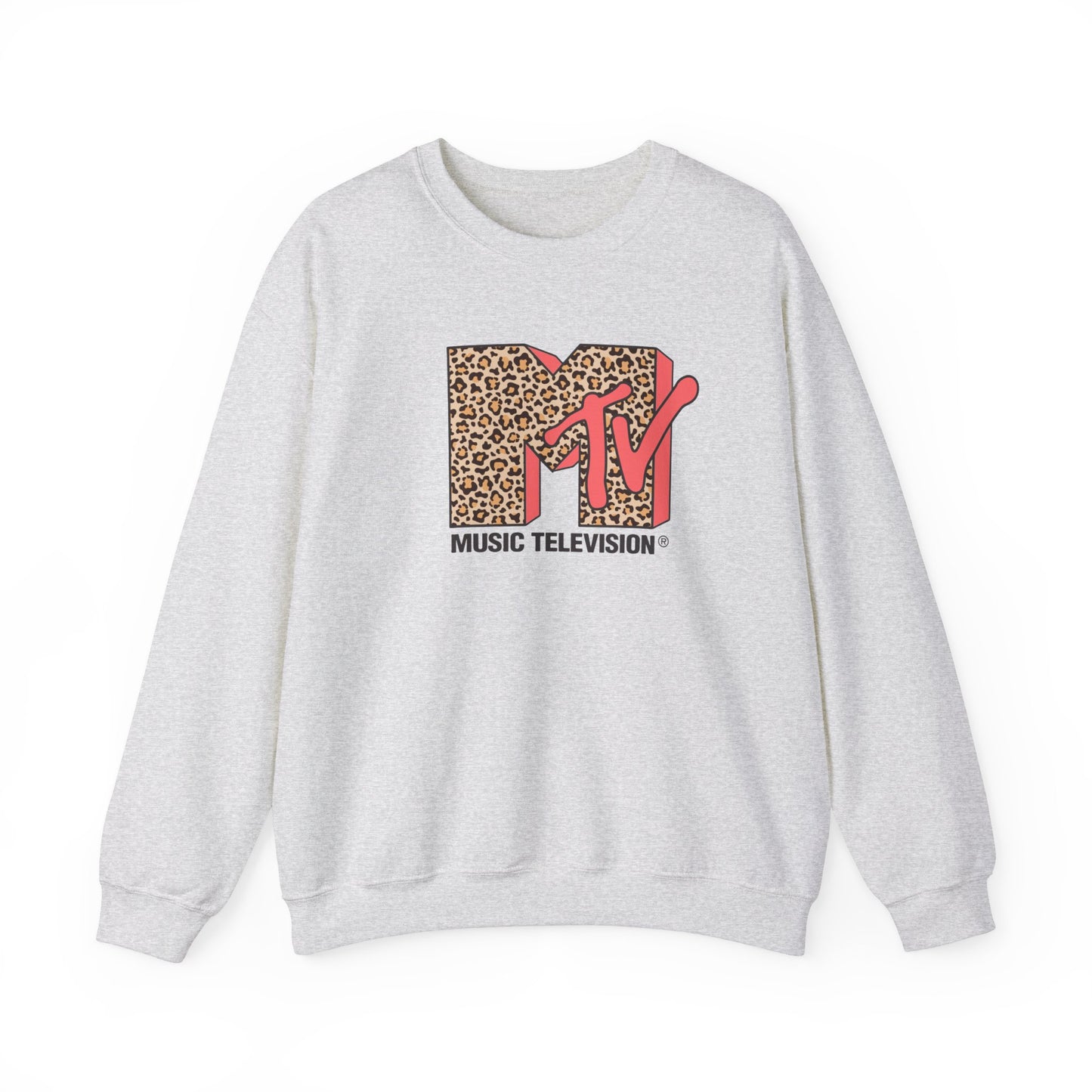 Handcrafted MTV Leopard Sweatshirt, Premium Handcrafted Designed, Unique Comfort Vintage Tee Exclusive Style, Made to Order Sweatshirt