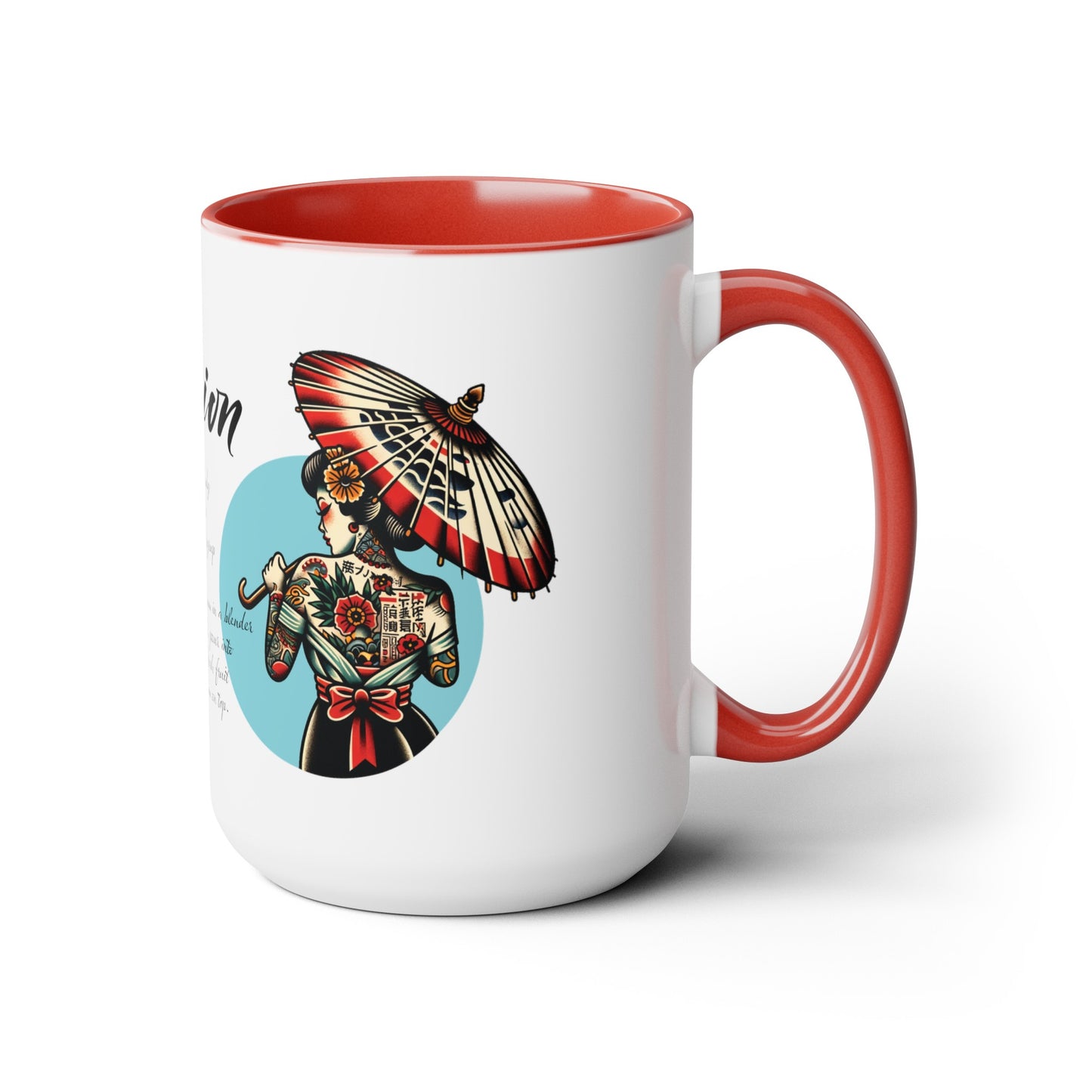 Tiki Drinki - Scorpion with Recipe Two-Tone Coffee Mugs, 15oz