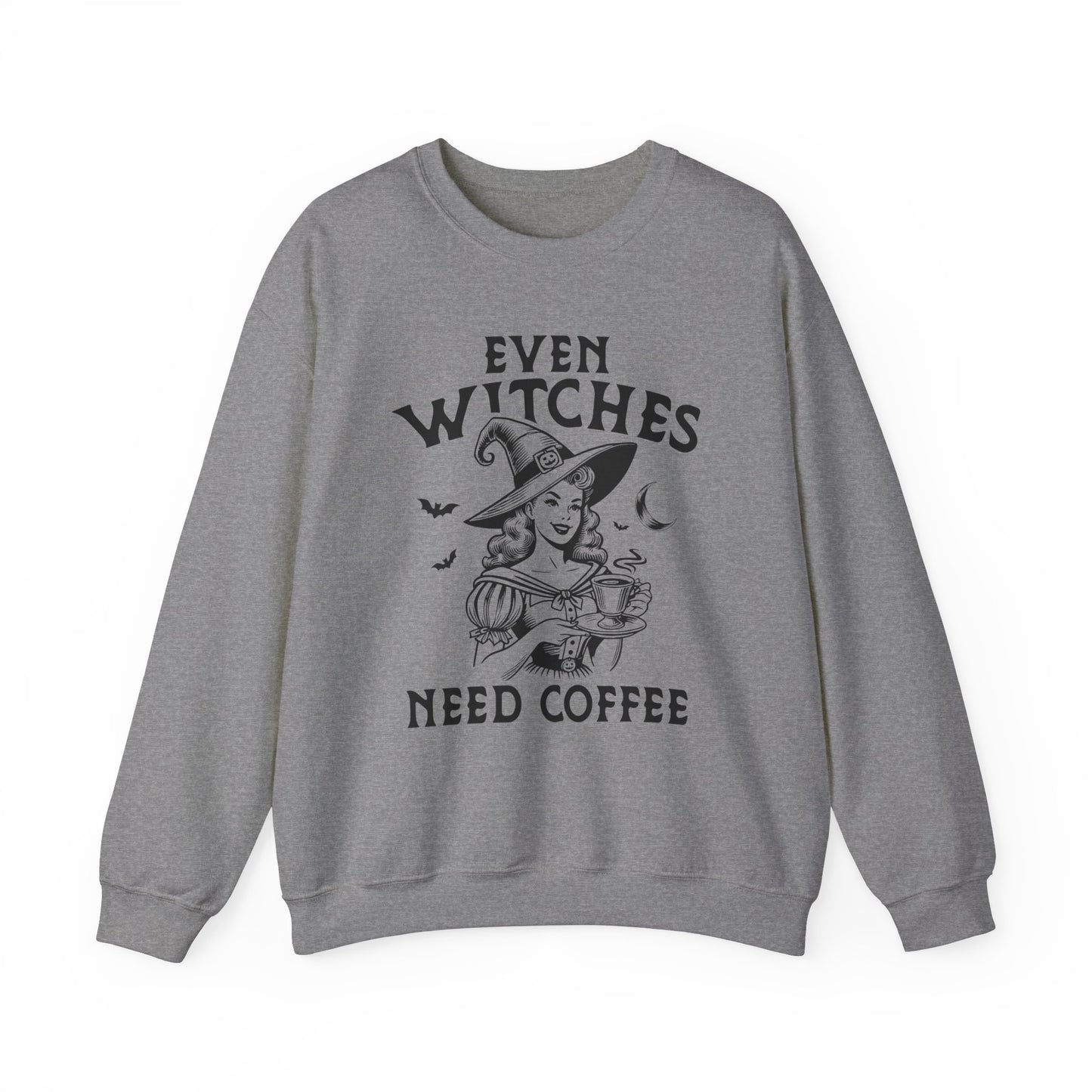 Limited Edition Witches Need Coffee Halloween Sweatshirt, Fall Vibes Sweatshirt for Halloween, Unisex Halloween Sweatshirt, Halloween Gift