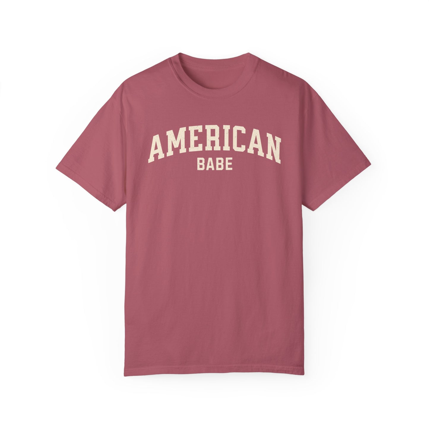 American Babe Summer Comfort Colors® t-shirt, Red White and Blue, America Tee,  American Patriotic Shirt, Collegiate Style Shirt