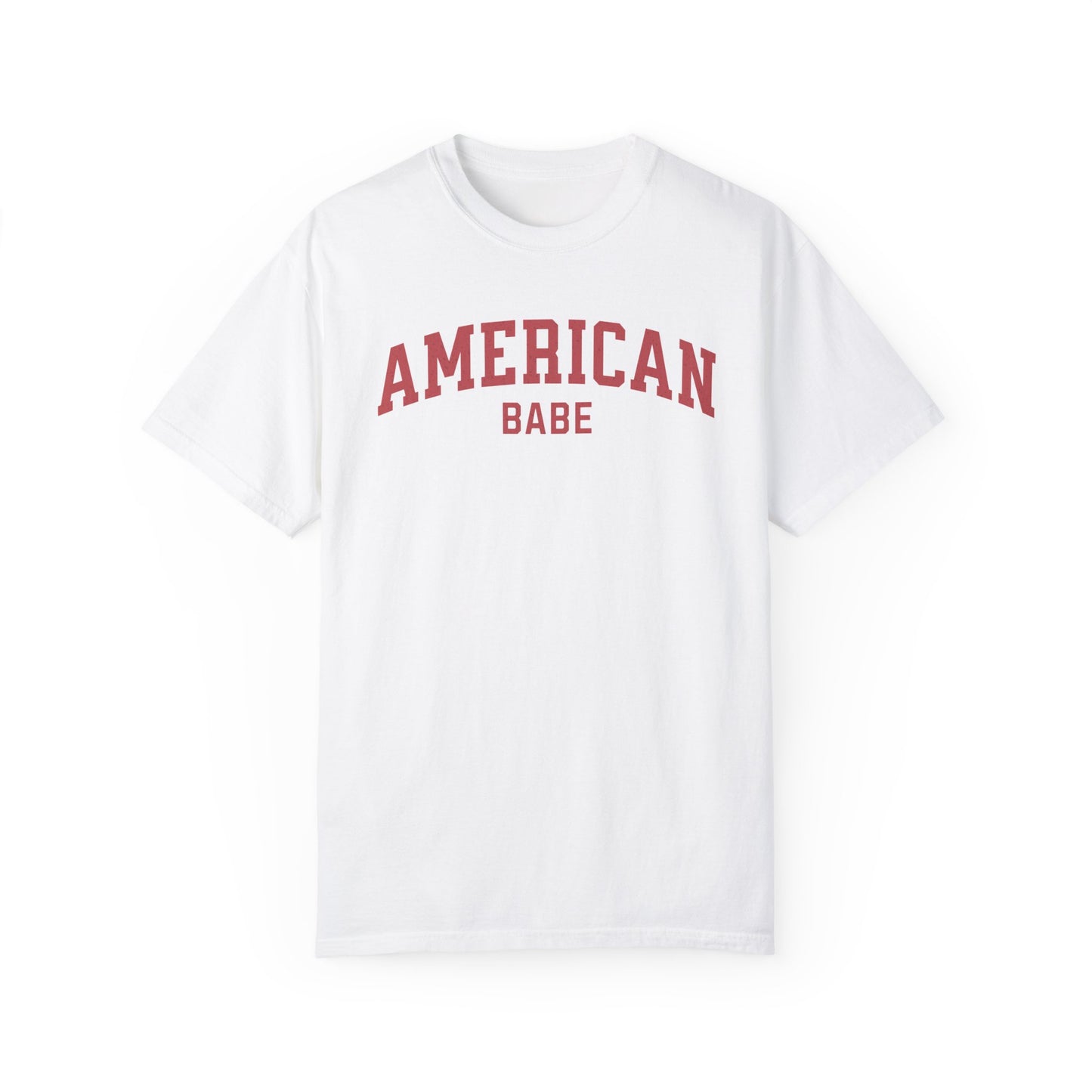 American Babe Summer Comfort Colors® t-shirt, Red White and Blue, America Tee,  American Patriotic Shirt, Collegiate Style Shirt