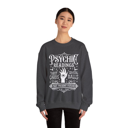 Vintage Psychic Readings Halloween Sweatshirt, Halloween Tarot Card Reader Sweatshirt, Limited Edition Halloween Crystal Ball Unisex Gift