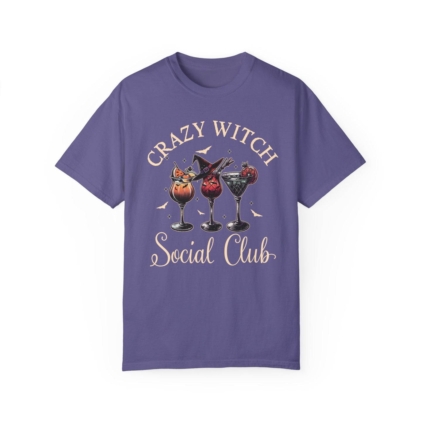 Limited Edition Crazy Witch Social Club Gildan Sweatshirt, Cute Halloween Cocktails Sweatshirt for Girls Night Out or Girls Trip, Great Gift