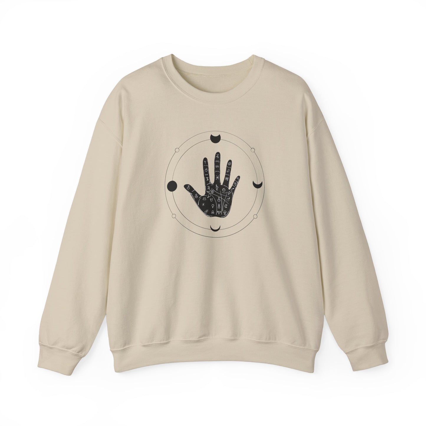 Boho Palmstry Mystic Limited Edition Sweatshirt, Unique Handcrafted Tarot Palm Design, Halloween Boho Sweatshirt, Made to Order Gift