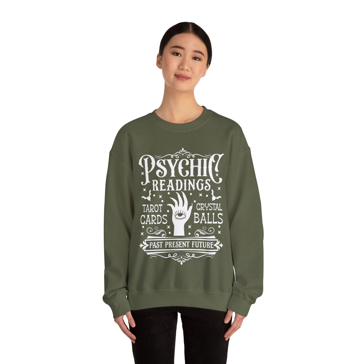 Vintage Psychic Readings Halloween Sweatshirt, Halloween Tarot Card Reader Sweatshirt, Limited Edition Halloween Crystal Ball Unisex Gift