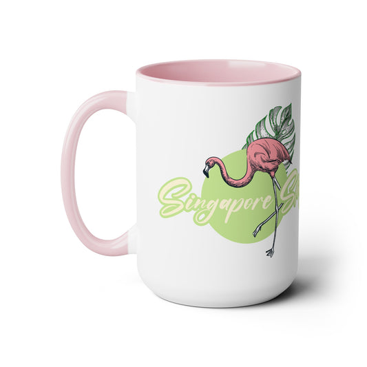 Tiki Drinki - Singapore Sling Two-Tone Coffee Mugs, 15oz