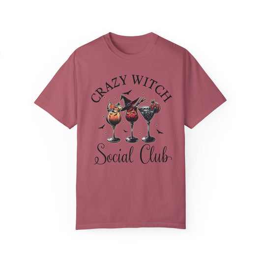 Limited Edition Crazy Witch Social Club Gildan Sweatshirt, Cute Halloween Cocktails Sweatshirt for Girls Night Out or Girls Trip, Great Gift